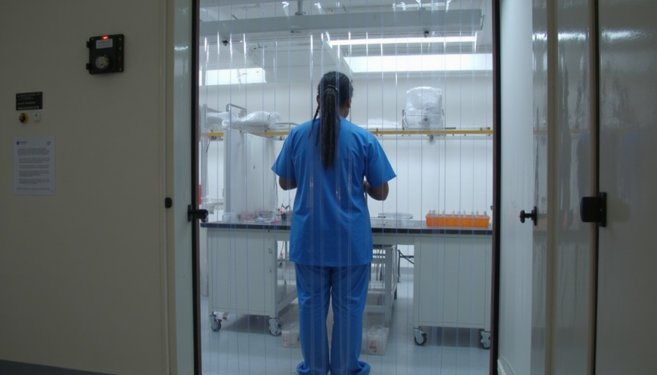 Labroatory Curtain Antibacterial PVC Strip Curtains | Order Online | Clearway