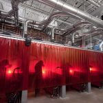 Training Welding bays with Screenflex Welding PVC Strip Curtains 2