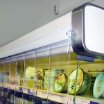 Chiller Blind in a retail grocery shop fridge door