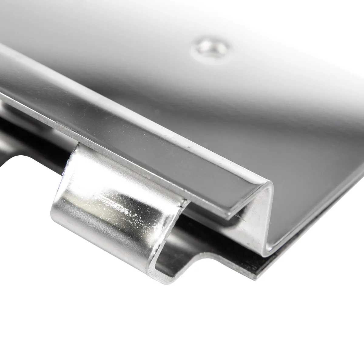 close up of the heavy duty rails used to hang PVC strip curtains